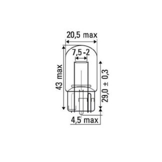 Jbm 52862 Λάμπα 21W 12V T20